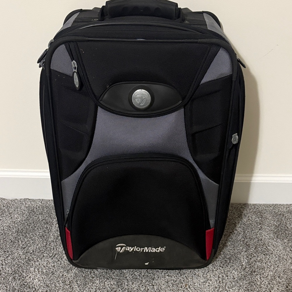 TaylorMade Black and Gray Travel Bag